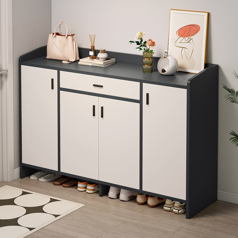Small shoe cabinet outside the corridor, home entrance door, new balcony entrance cabinet, storage shoe rack