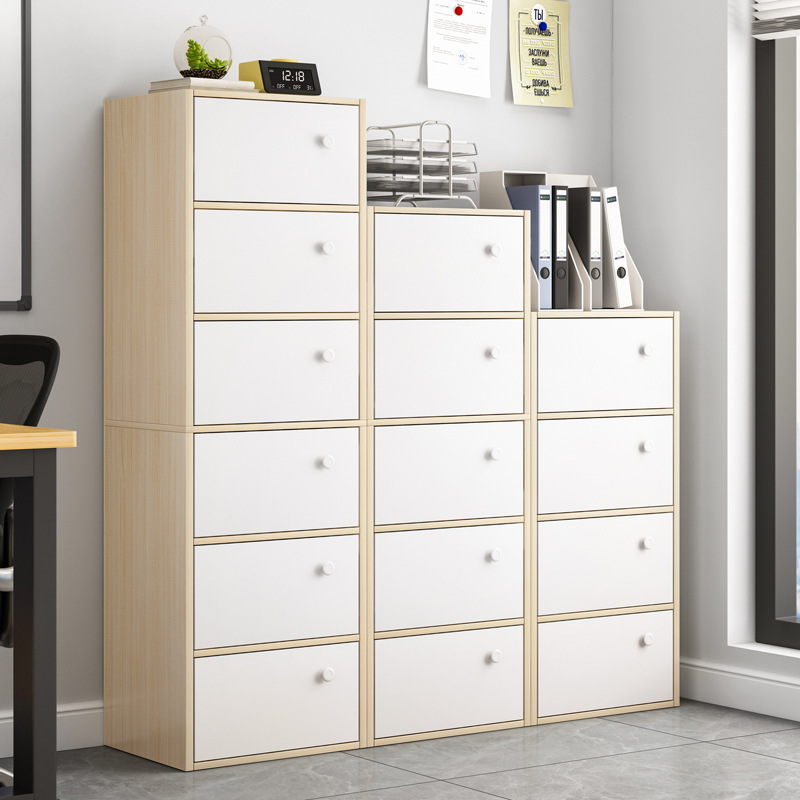 Office cabinet, practical storage rack, floor-to-ceiling storage cabinet, modern, simple, space-saving, multi-functional data storage cabinet