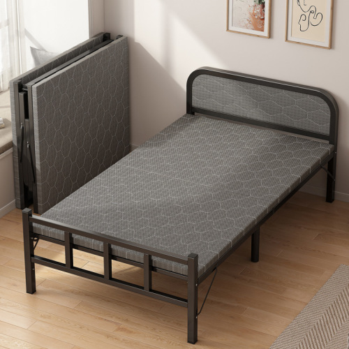 Folding sheet single household simple bed companion 1.2 meters reinforced lunch break crib rental house adult hard plate iron bed