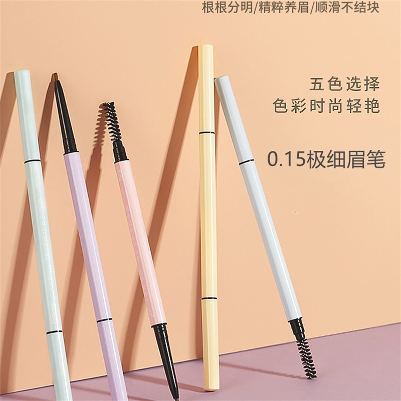 XIXI's cute eyebrow pencil with fine core is smooth and easy to color, with clear roots. Internet celebrity, long-lasting and waterproof. Can be used by novices.