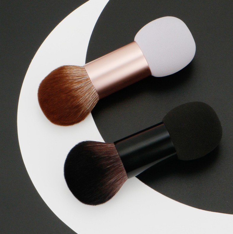 MA's same double-ended makeup powder brush, foundation highlighter eye brush, sponge puff makeup brush, wet and dry use