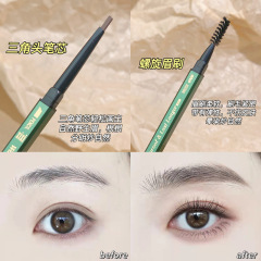 xixi waterproof long-lasting eyebrow pencil for makeup artists, natural three-dimensional root and very fine double-headed eyebrow pencil
