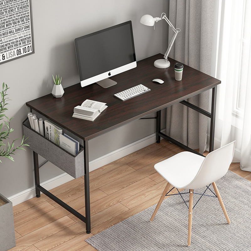 Computer desktop table home simple student learning writing desk simple modern rental steel wood office desk