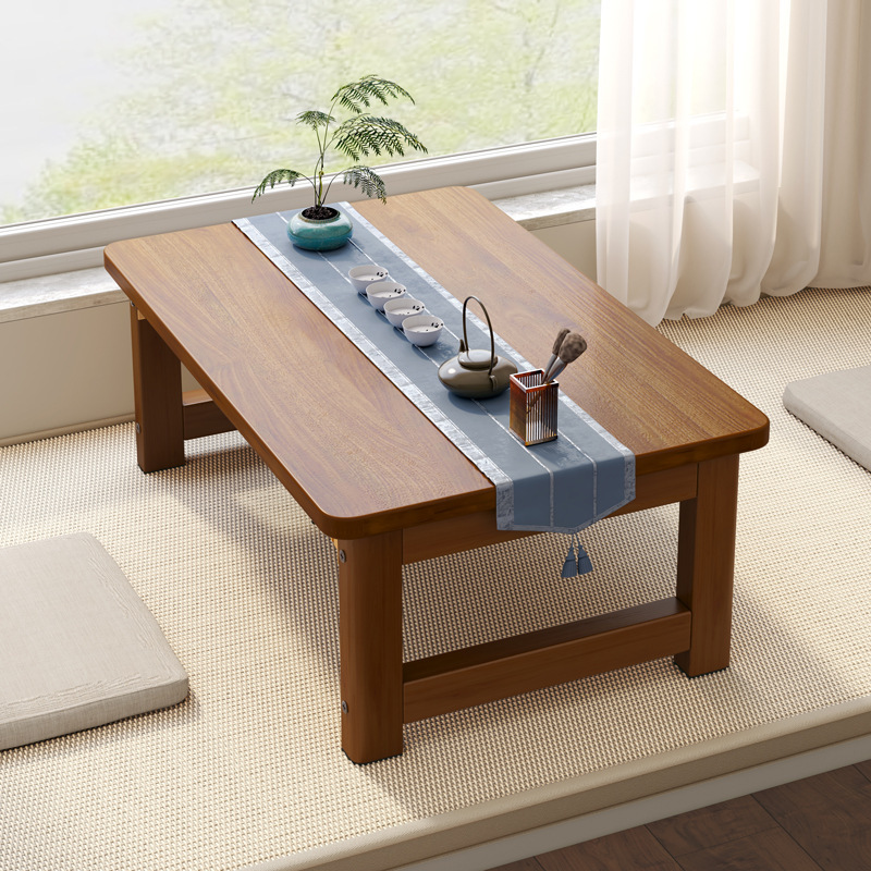 Foldable bay window coffee table living room household small apartment small table tea table simple modern bedroom small low table