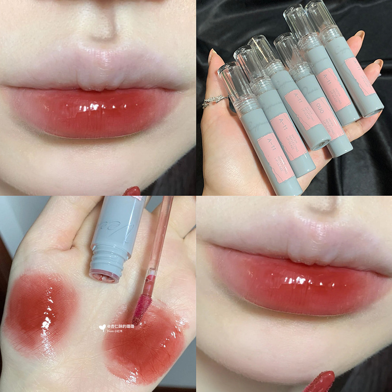 Cappuvini water-glossy mirror lip glaze, plump lips, moisturizing, waterproof, non-fading, non-stick cup