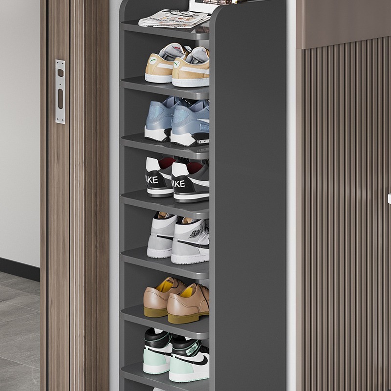 Shoe rack layered partition entrance door narrow simple household Internet celebrity new multi-layer storage artifact space-saving shoe cabinet