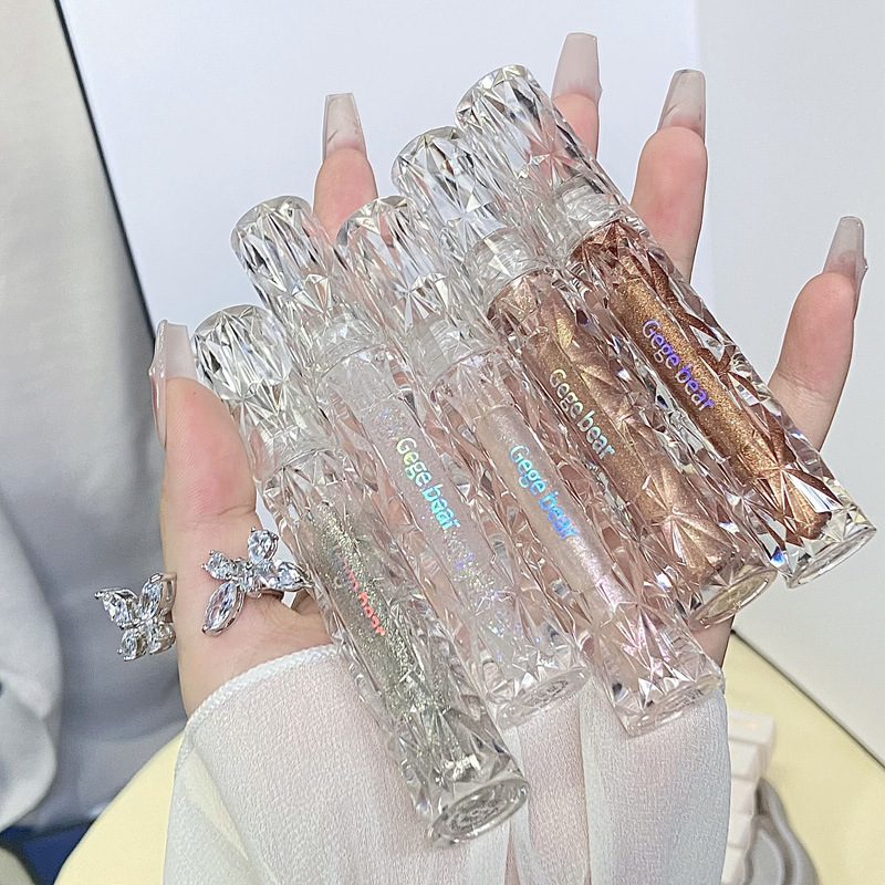 Gege bearGege bear crystal diamond liquid eyeshadow fine shimmer brightening pearlescent fine shimmer waterproof and sweat-proof lying silkworm