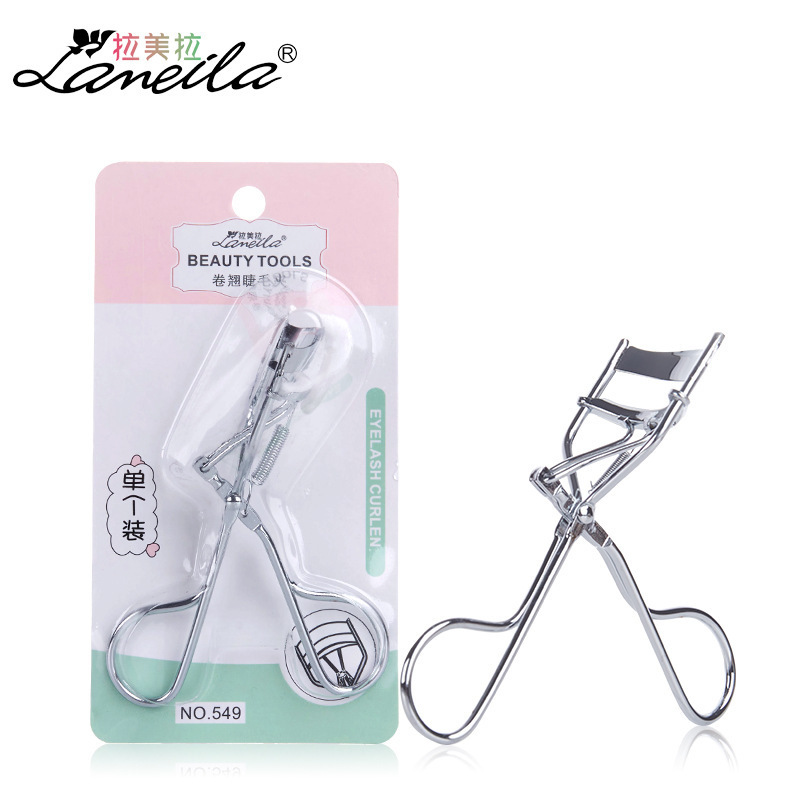 Lamela Eyelash Curler Black Silver Stainless Steel Eyelash Curler False Eyelash Grafting Tool 549