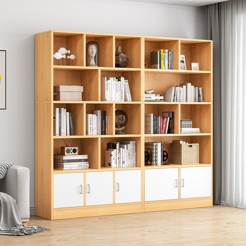 Simple bookshelf bookcase simple floor-standing student home bedroom display cabinet storage cabinet small locker storage rack