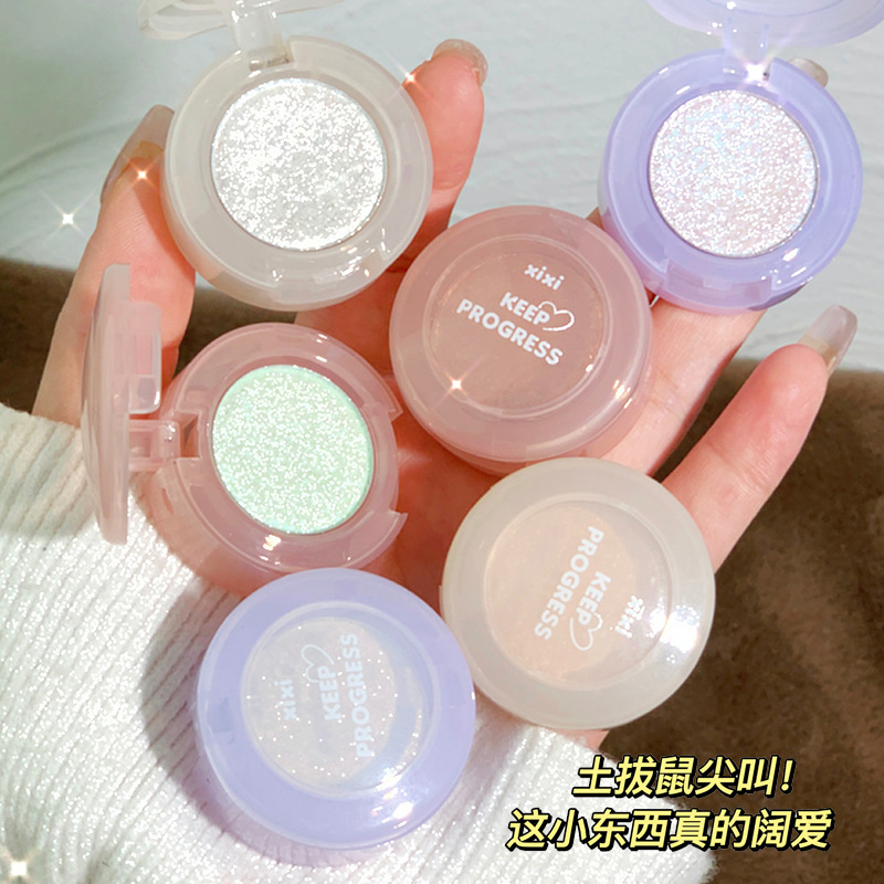 XIXI Bulb Project Eyeshadow Girly Explosive Pearlescent Sequins Long-lasting Colorful Single Color Eyeshadow D-559