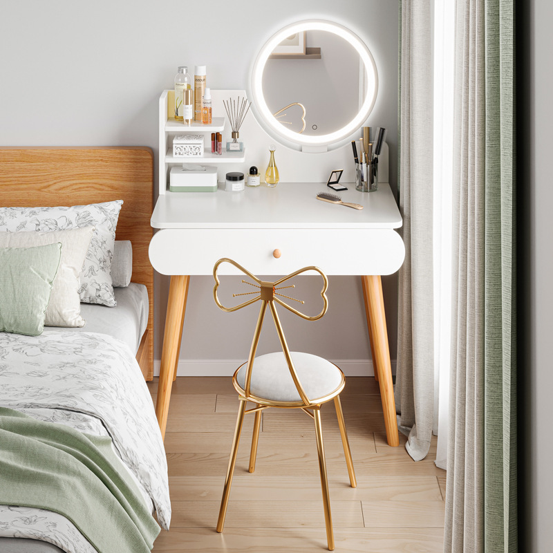 Dressing table bedroom modern simple small apartment internet celebrity ins style dressing table mirror simple new small dressing table