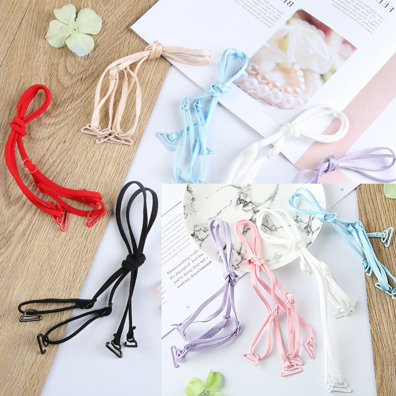Thin straps, beautiful back, candy-colored bra straps, adjustable invisible bra straps, sexy off-the-shoulder bra, transparent straps