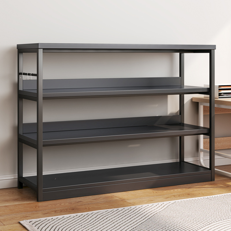 Bookshelf floor-standing storage rack bookcase home wall-mounted iron multi-layer storage shelf simple living room shelf library