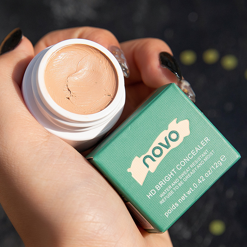 NOVO HD Bright Concealer Covers Spots, Facial Acne Marks, Acne Dark Circles Foundation Affordable Student Model