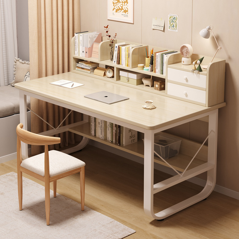 Computer desk desktop home student desk bookshelf integrated bedroom girls study desk simple office desk