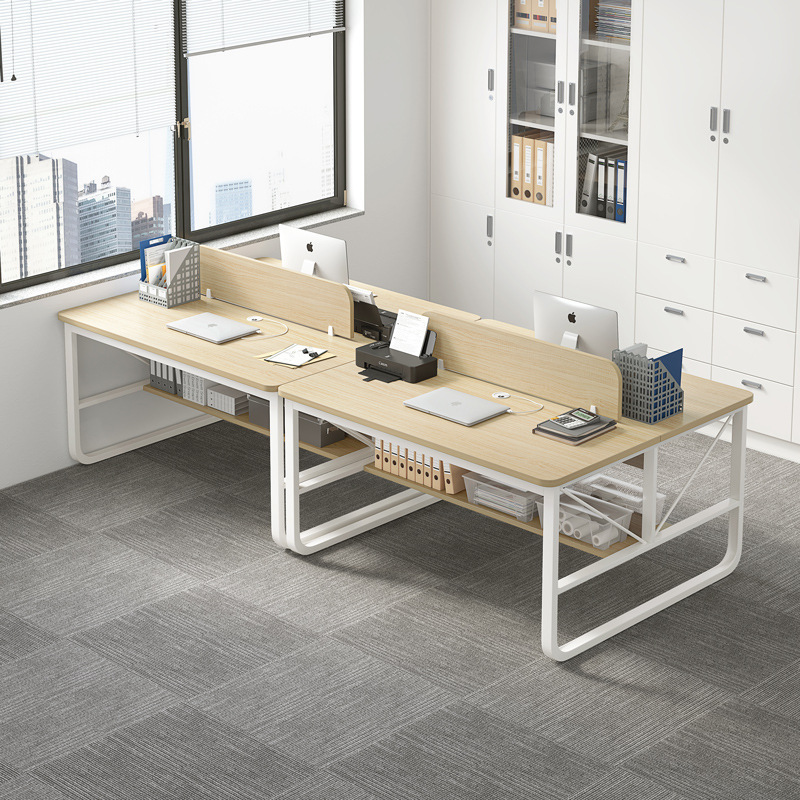Office desk and chair combination simple modern staff office simple furniture workstation 2/4 person computer desk
