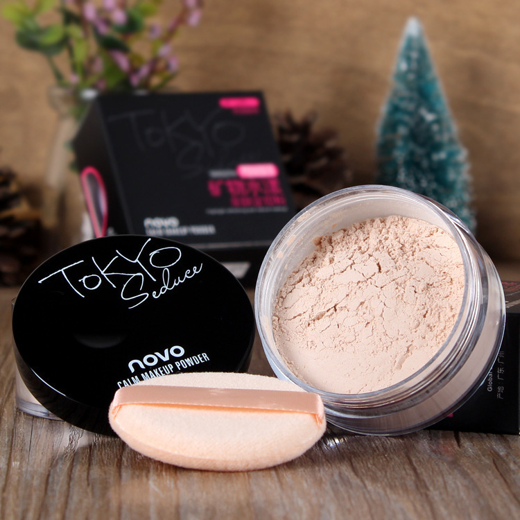 NOVO Mineral Water Skin-Friendly Powder Clear Natural Concealer Loose Powder Setting Powder Long-lasting Waterproof Female Student Makeup