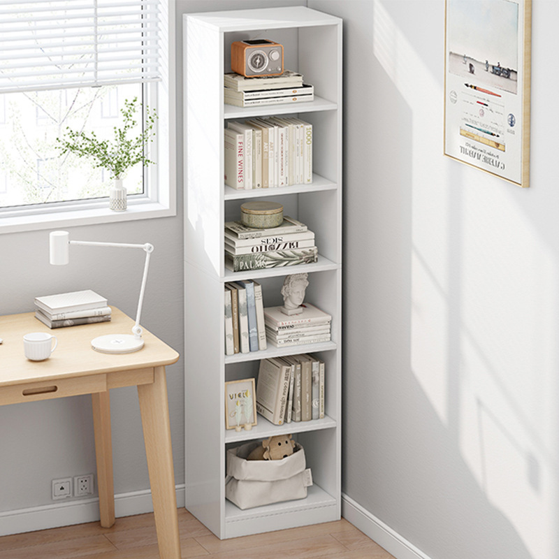 Bookshelf rack floor-standing simple household multi-layer living room storage cabinet narrow slit small bookcase storage against the wall corner