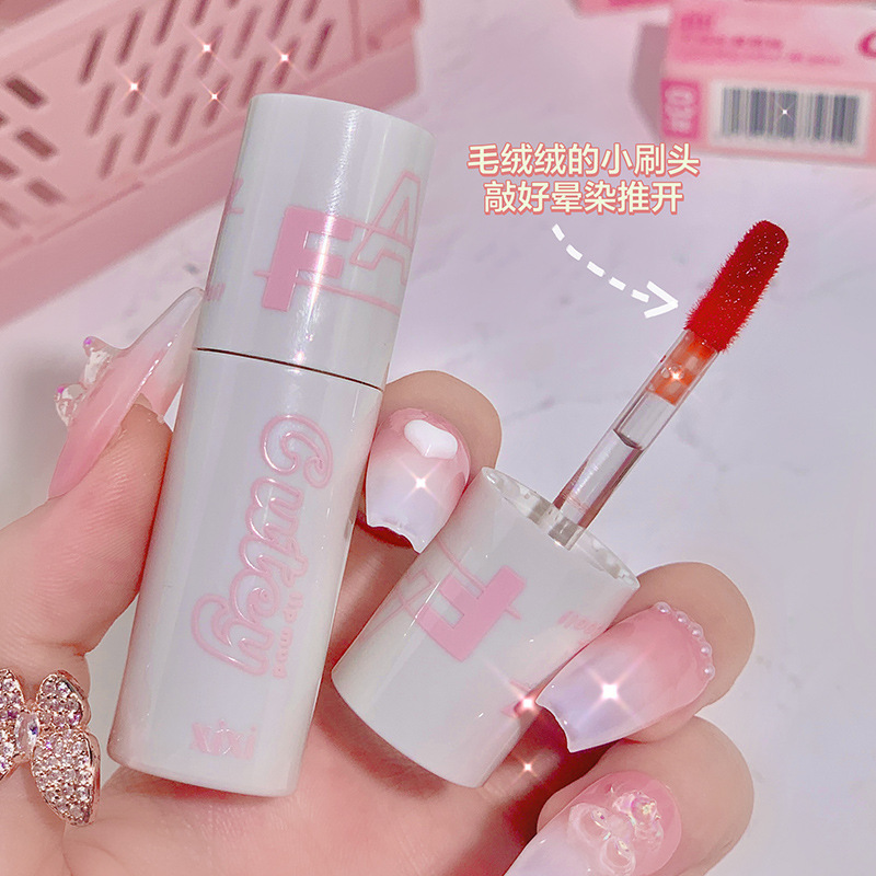 xixi Smart Water Mist Lip Glaze Matte matte non-fading non-stick cup lip mud hydrating plump lip water gloss lip glaze