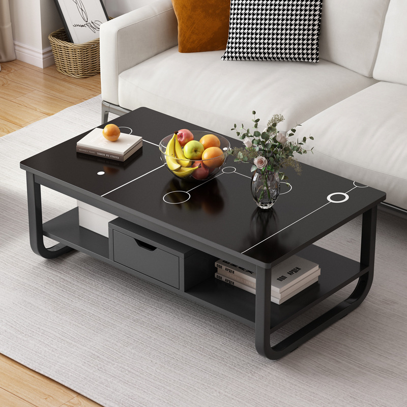 Coffee table living room household small apartment small table rental house simple modern sofa side table extremely simple balcony tea table