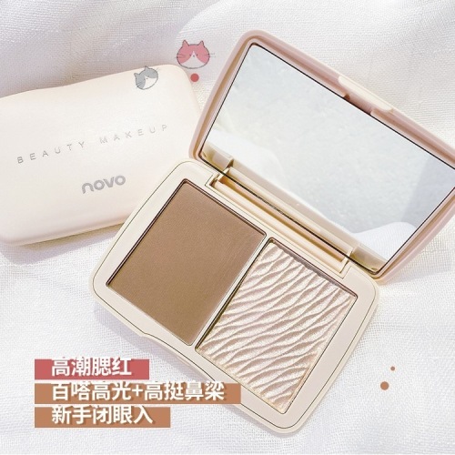 Makeup NOVO face translucent contouring powder, natural brightening and three-dimensional contouring blush and highlight contouring palette