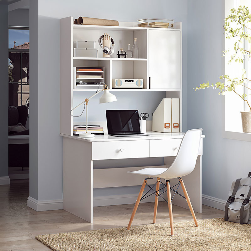 Bedroom narrow desk bookshelf integrated table small apartment 60/80CM simple home student study table writing table