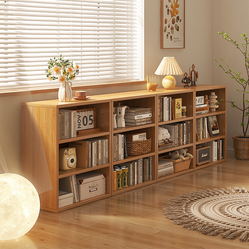 Bookcase floor-to-ceiling living room storage rack wall-mounted home grid storage cabinet storage rack study library bookshelf