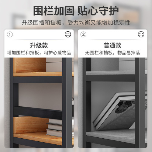 Bookshelf rack floor-standing simple living room storage rack iron room storage rack office display rack bookcase
