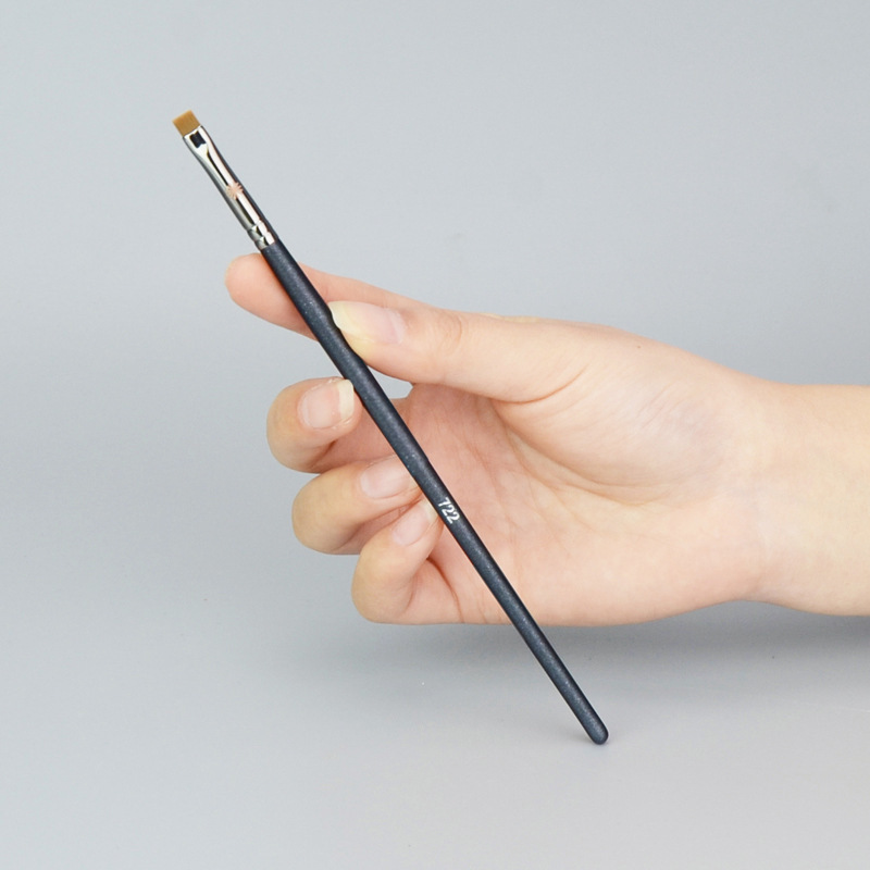 Bi 722 flat head eyeliner brush details tear trough cream multi-functional beauty tool Cangzhou Qingxian pure white makeup brush