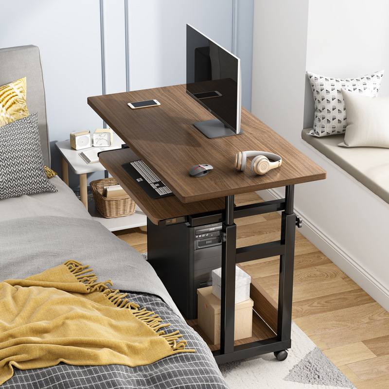 Bedside table movable simple small table bedroom home student desk simple lift dormitory lazy computer table