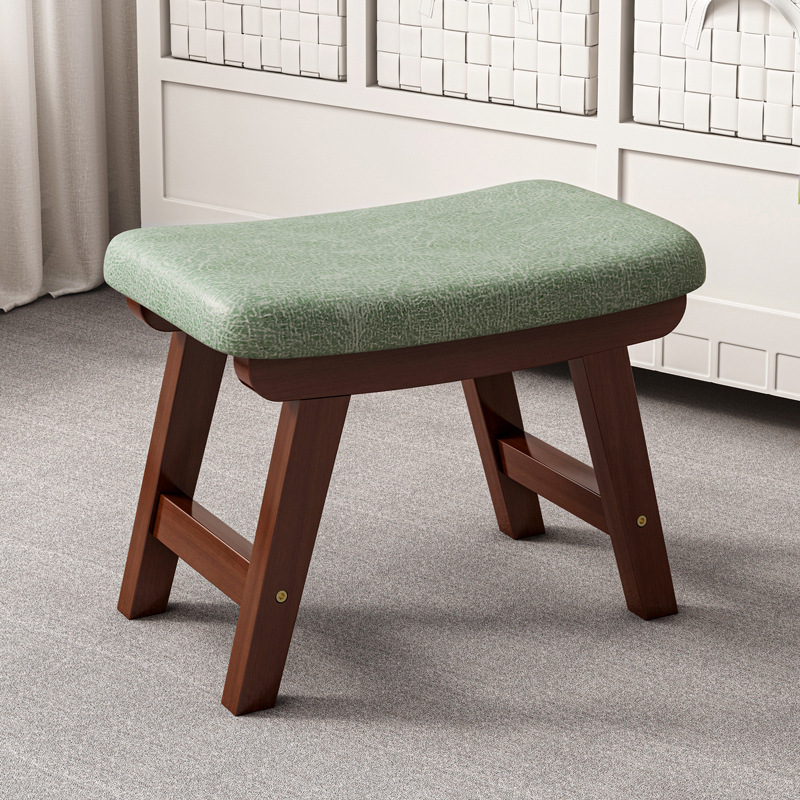 Household solid wood stool living room low stool adult creative sturdy small bench generation simple sofa stool internet celebrity shoe changing stool