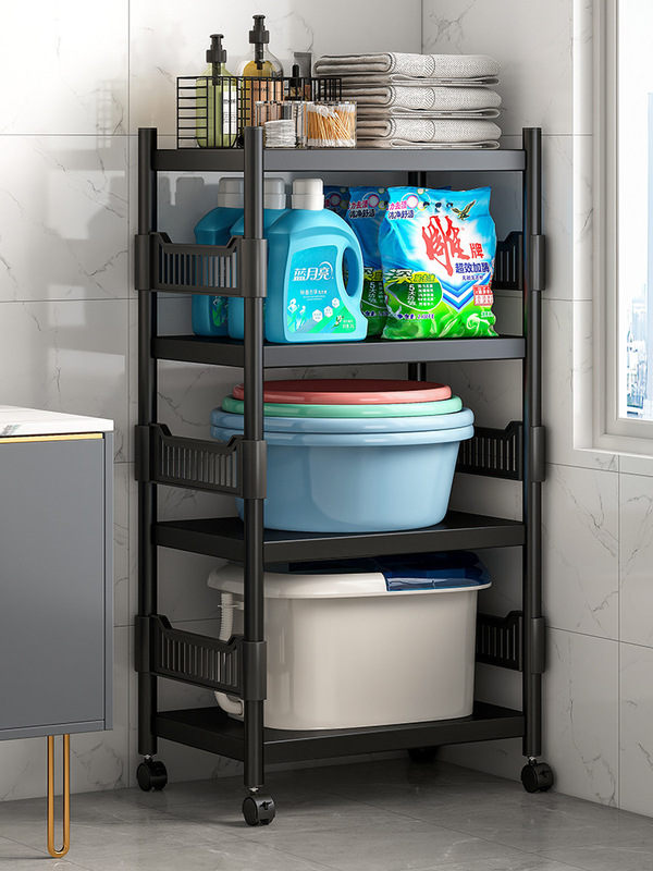 Bathroom storage rack bathroom floor-standing multi-layer basin storage rack bathroom toilet toilet sandwich storage rack