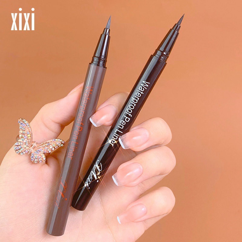 xixi long-lasting waterproof and sweat-proof quick-drying liquid eyeliner for beginners brown hard-head soft-head eyeliner