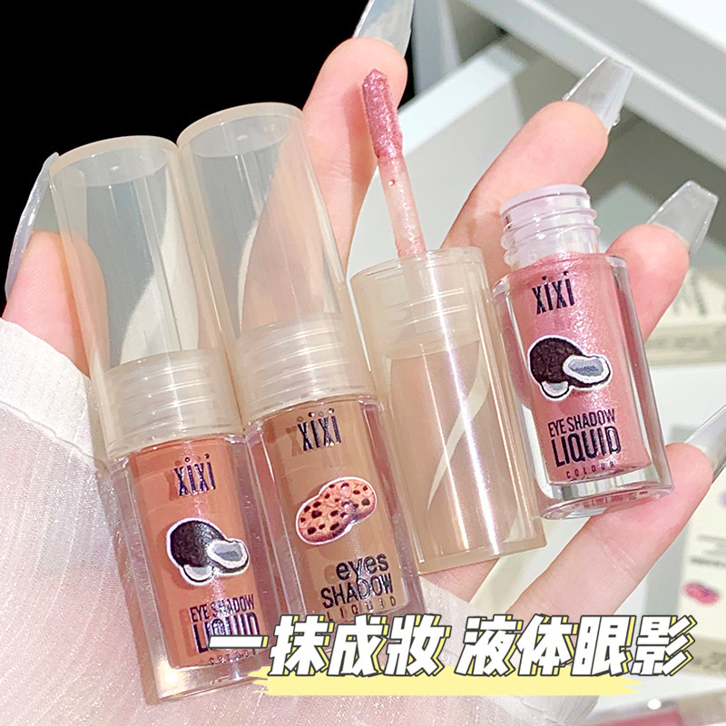 xixi Raw Cocoa Liquid Eye Video Silkworm Pearlescent Polarized Bright Waterproof Highlight Liquid Brightens Eye Makeup A Drop of Tears