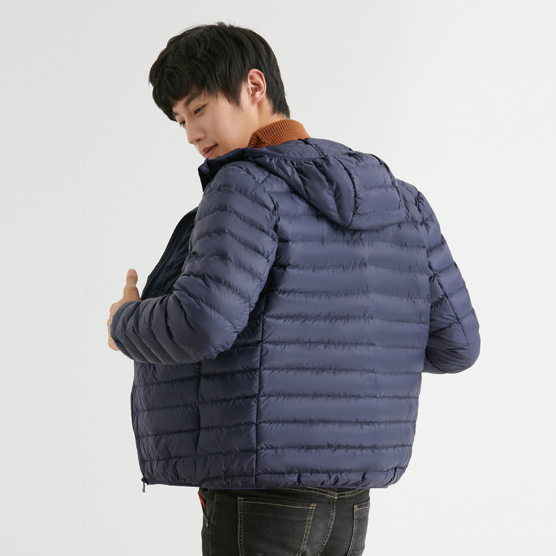 Winter Siyu Men's 90 Fleece Thin Down Jacket Men's Hooded Winter Jacket Plus Size Men's Clothing
