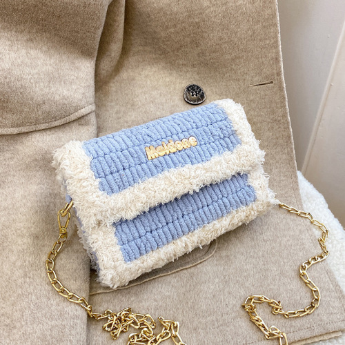 diy bag versatile letter hand-woven bag fashion grid homemade material bag versatile hand-woven shoulder crossbody