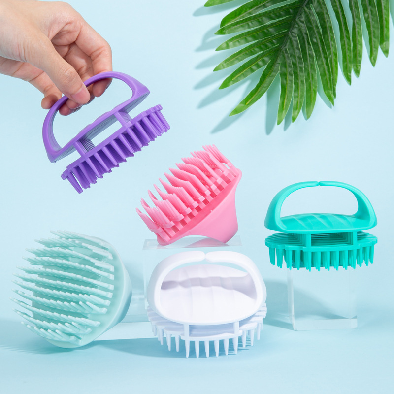 Bath massage brush household cleaning massage brush baby soft shampoo comb multi-functional hair smoothing shampoo brush