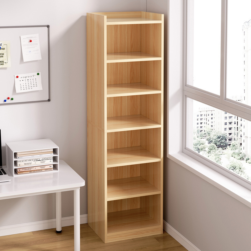 Bookshelf rack floor-standing simple household multi-layer living room cabinet storage cabinet narrow slit small bookcase storage against the wall