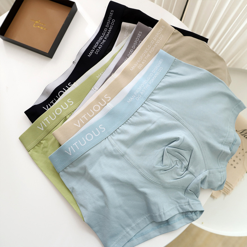 NS0152 New Color Cotton Men's Underwear Letter Waist Fashion Boxer Briefs