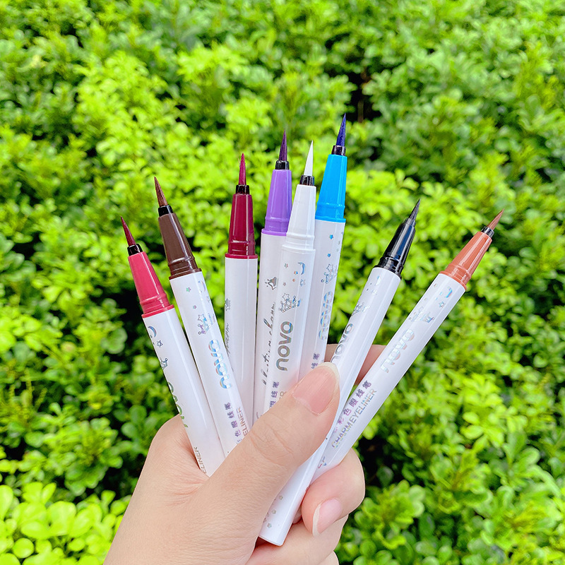 NOVO5375 long-lasting makeup 8-color optional color eyeliner is waterproof, quick-drying, non-smudged, easy to remove makeup and long-lasting