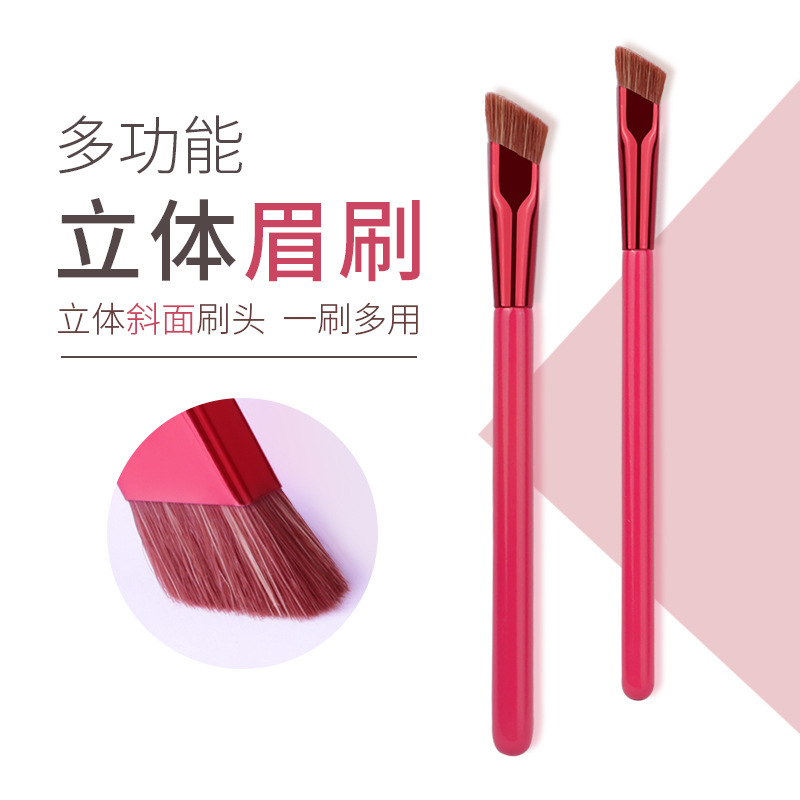 New wild eyebrow brush single eye square three-dimensional eyebrow brush multi-functional makeup brush Cangzhou Moyu makeup brush