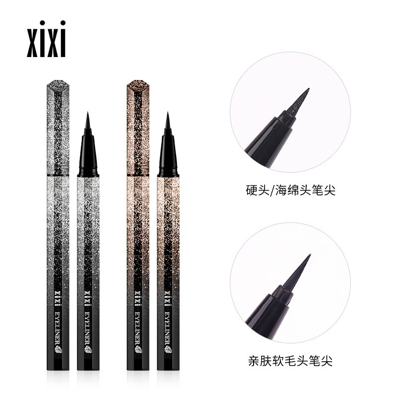 XIXI Canruo Star Liquid Eyeliner Pen for Novices and Beginners Cool Black Brown Waterproof and Sweatproof Eyeliner Pen