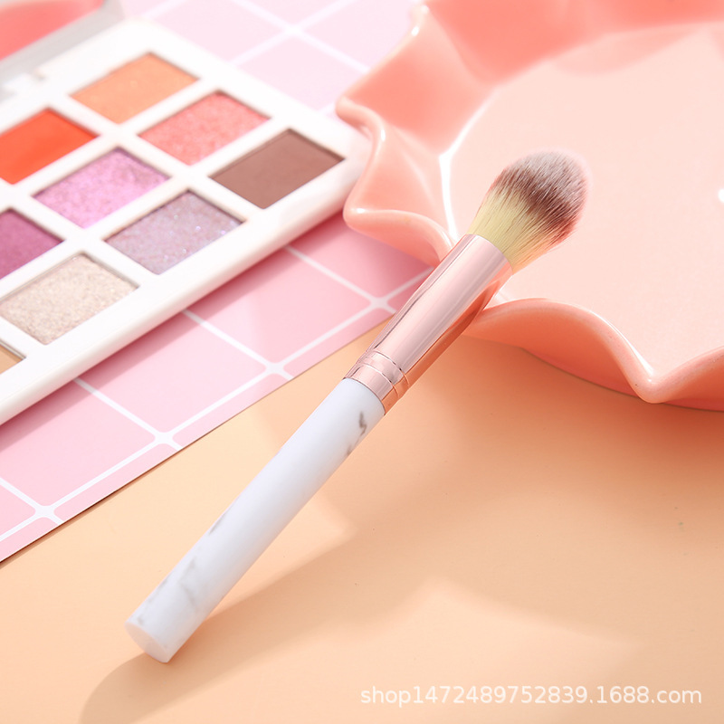 Single flame highlight brush makeup brush tool marble blush contour brush new loose powder brush