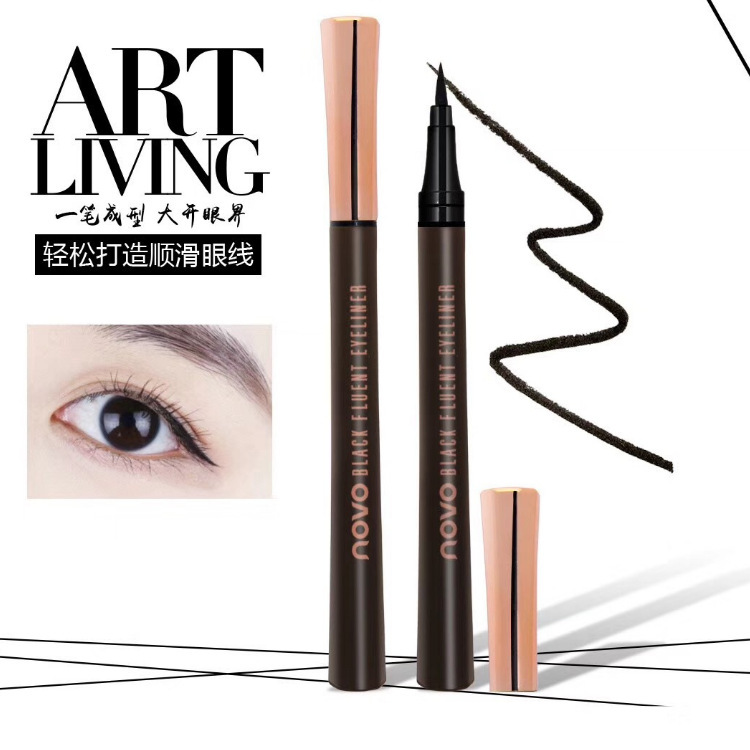 NOVO5188 eyeliner, waterproof, sweat-proof, quick-drying, non-smudge-proof, ultra-fine liquid eyeliner makeup for beginners