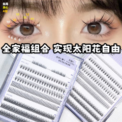 Segmented single cluster fishtail false eyelashes, natural and light simulated grafted comic eyelashes, little devil false eyelashes