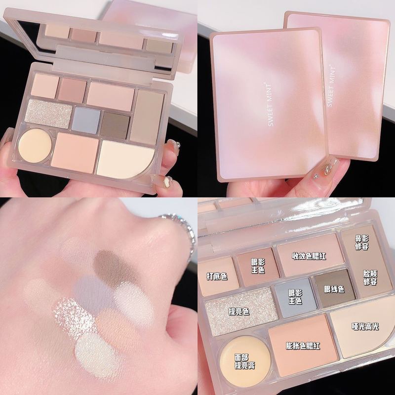 SWEET MINT10 Color Makeup Comprehensive Palette Highlight Silkworm Contouring Blush Eyeshadow Brightening Multifunctional Makeup Palette