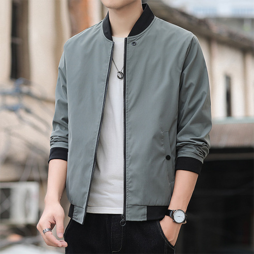 New spring and autumn men's jackets Korean style trendy youth casual jackets autumn and winter stand-up collar baseball uniforms for men