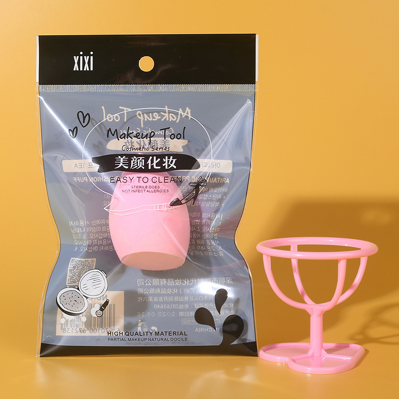 xixi Beauty Egg Gourd Water Drop Beveled Makeup Sponge Powder Puff Storage Shelf for Wet and Dry Use No Powder