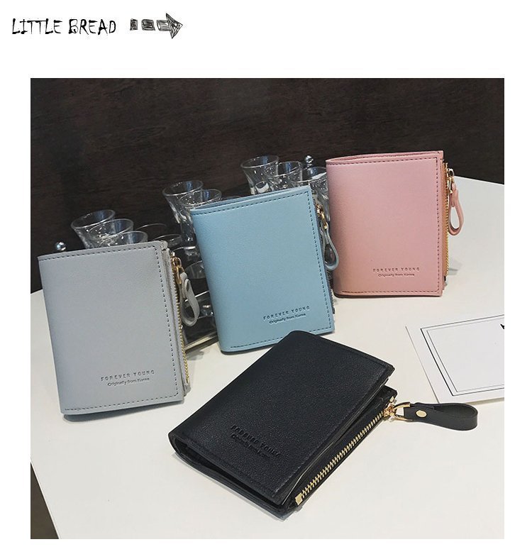 Women's Wallet New Korean Style Short Folding Zipper Coin Clip Fashion Coin Clip Clutch