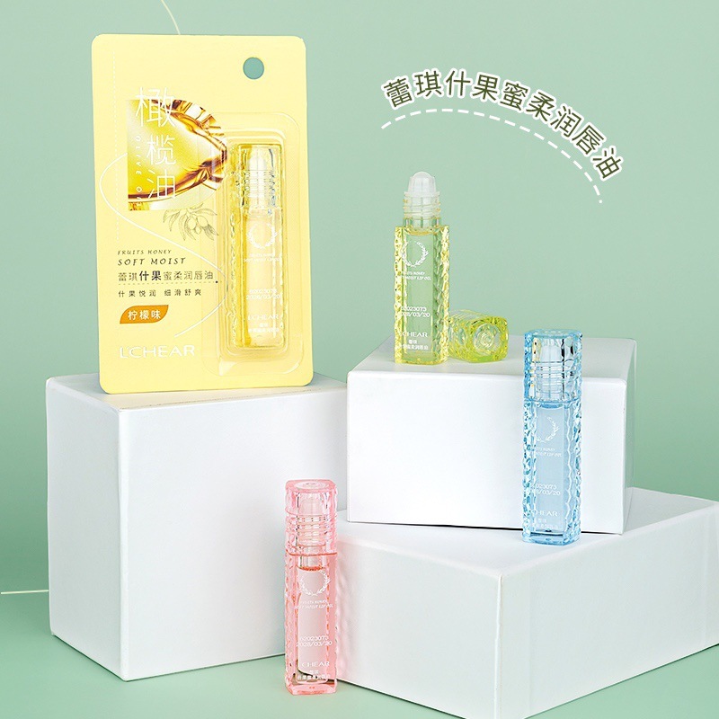 Leqishi Fruit Honey Soft Lip Balm Moisturizing and moisturizing pouty lips dilutes lip lines lipstick base lip balm lip gloss
